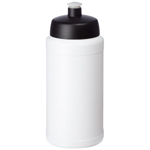 Gourde de sport recyclée personnalisée 500 ml BASELINE Blanc / Noir